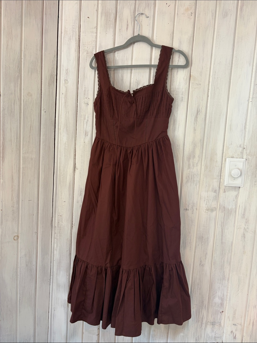 Native Boheme Cotton Dress in Brown